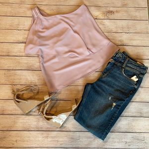 WHBM One Shoulder Blouse